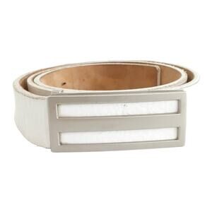 Canterbury Golf Womens L White Genuine Leather Golf Belt Made in Canada Sports